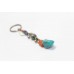 Key Chain Solid Tibetan Silver Charms Key Holder Natural Gem Stones Unisex D63